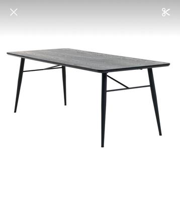 Jysk eettafel zwart eiken opknapper werktafel tuin GRATIS 