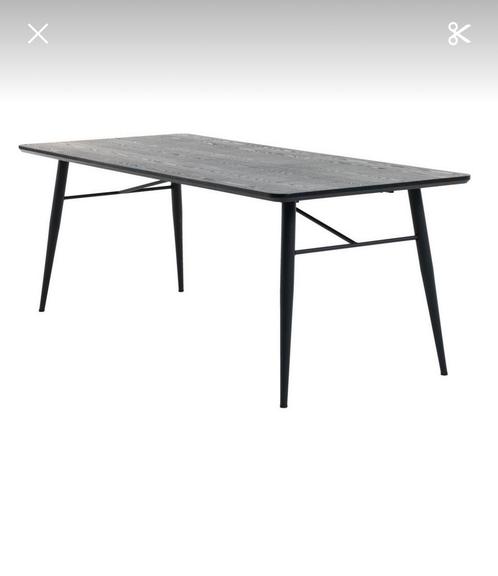 Jysk eettafel zwart eiken opknapper werktafel tuin GRATIS, Huis en Inrichting, Tafels | Eettafels, Gebruikt, Vijf personen of meer