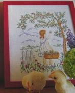 Borduurpatroon  Appels plukken Nostalgie  nr 6044, Hobby en Vrije tijd, Borduren en Borduurmachines, Verzenden, Nieuw, Handborduren