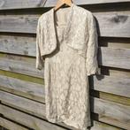 Vintage design jurk Krause en Vogelzang Amsterdam., Kleding | Dames, Jurken, Gedragen, Beige, Ophalen of Verzenden, Maat 36 (S)