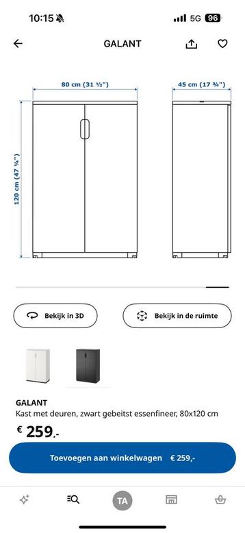 Ikea Galant Kast - Zwart - afbeelding 5