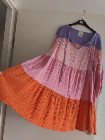 Fantastische kleurrijke korte jurk one size xl stroken jurk  beschikbaar voor biedingen