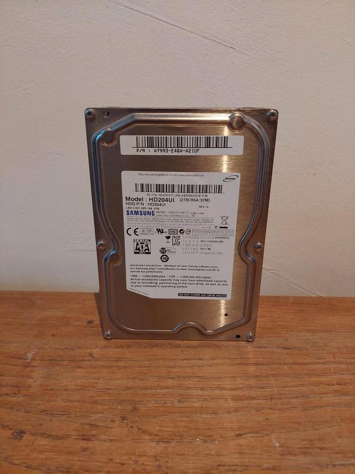 Samsung 2TB HDD - Werkt Perfect!, Computers en Software, Harde schijven, Gebruikt, Desktop, Intern, HDD, SATA, Ophalen of Verzenden