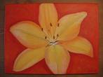 Handgeschilderd: Lelie (30 x 40 cm)., Ophalen, Minder dan 50 cm, Oorspronkelijke maker, Nieuw