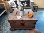 Kist tafel, Huis en Inrichting, Tafels | Salontafels, 50 tot 100 cm, Minder dan 50 cm, Koloniaal, Grenenhout