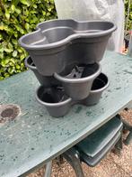3 stuk Joy Vertical Garden Grijs / zwart stapelbare, Tuin en Terras, Bloembakken en Plantenbakken, Ophalen, Kunststof, Minder dan 30 cm