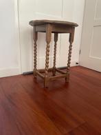 Ronde eiken sidetable, Huis en Inrichting, Tafels | Sidetables, Ophalen, Gebruikt, 50 tot 100 cm, Engels jaren 20 vorige eeuw