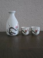 Keramiek Sake Set - Fles en Kopjes, Huis en Inrichting, Keuken | Servies, Keramiek, Ophalen of Verzenden, Zo goed als nieuw, Overige stijlen
