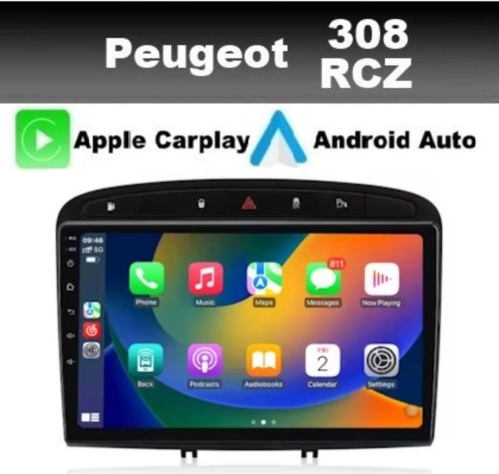 Peugeot 308 RCZ radio navigatie android 14 dab apple carplay, Auto diversen, Autoradio's, Nieuw, Ophalen of Verzenden