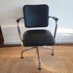 In hoogte verstelbare draaibare vintage bureaustoel, Bureaustoel, Zo goed als nieuw, Zwart, Ophalen
