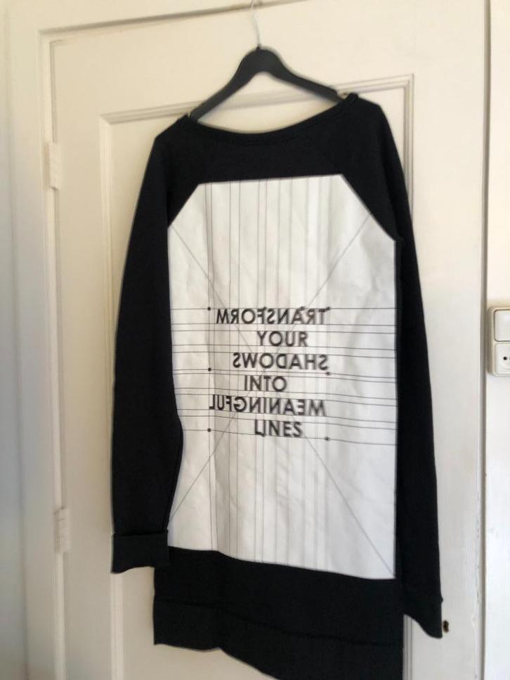 aparte lange sweater kort jurkje Black by K&M mt S, Kleding | Dames, Truien en Vesten, Zo goed als nieuw, Maat 36 (S), Zwart, Ophalen