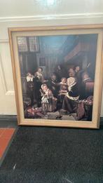 Replica Jan steen het st Nicolaasfeest in mooie lijst, Ophalen of Verzenden, Gebruikt, Schilderij