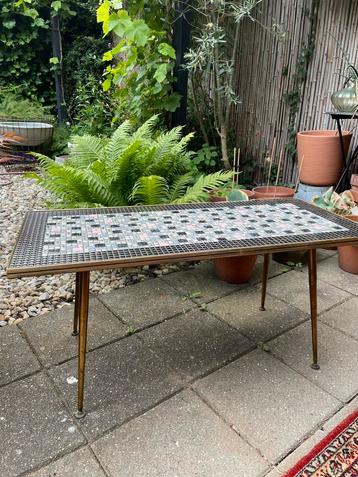 Geweldig mooie vintage mozaïek salontafel 