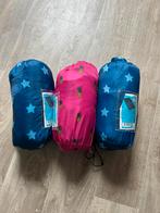 Drie kinderslaapzakken blauw sterren roze ananas 160x70, Ophalen of Verzenden, Gebruikt
