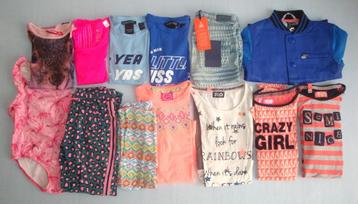 Meisjes zomerkleding pakket maat 128 - Pakketje 8 beschikbaar voor biedingen