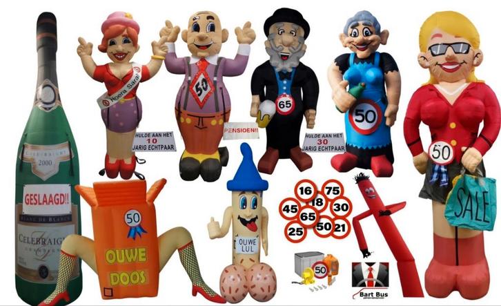 Div Abraham, Sarah's , ouwe pik ouwe doos, champagnefles, Hobby en Vrije tijd, Feestartikelen | Verhuur, Abraham of Sarah, Ophalen