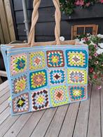 Vrolijke nieuwe granny square tas strandtas boodschappen tas, Ophalen of Verzenden, Nieuw, Shopper
