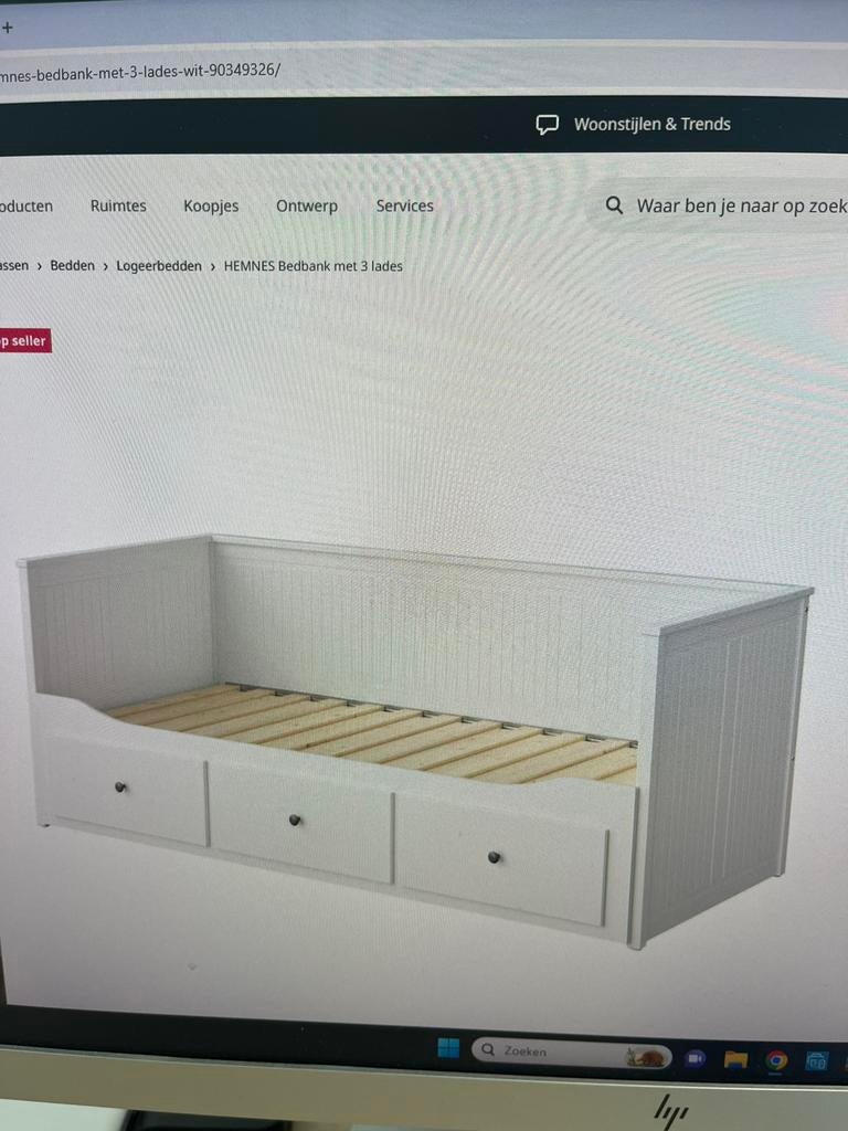 Zit-bedbank, Verstelbaar, Wit, Tweepersoons, Ophalen of Verzenden