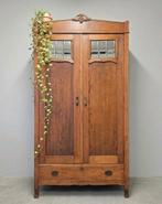 Antieke brocante Art Deco meidenkast vintage linnenkast kast, Ophalen of Verzenden