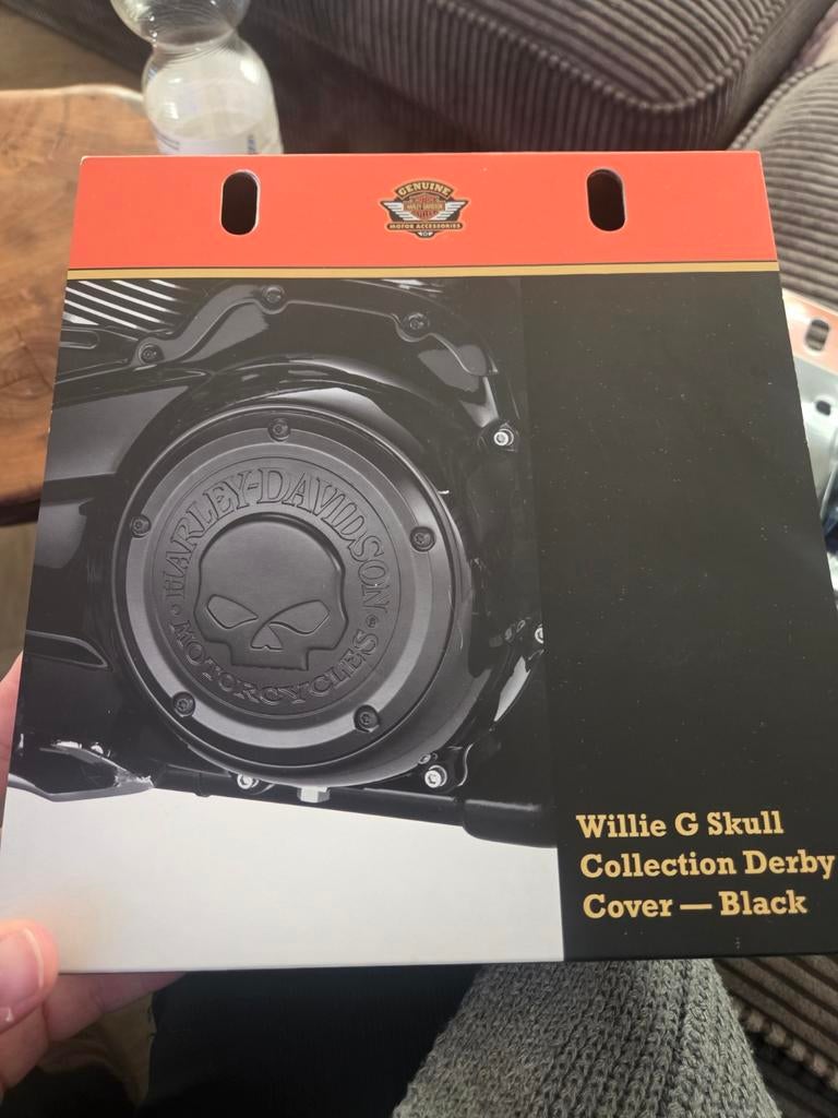 Harley-Davidson Willie G Skull Derby Cover Zwart, Motoren, Ophalen of Verzenden, Nieuw