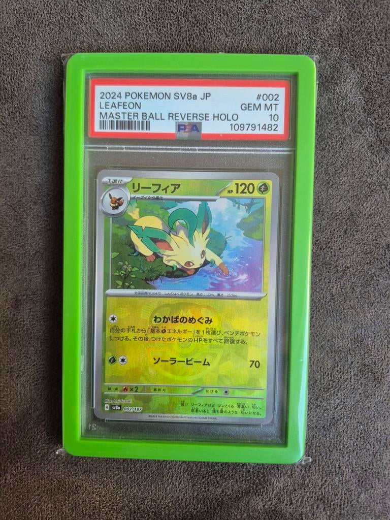 Leafeon Master Ball 2/187 PSA10, Ophalen of Verzenden, Zo goed als nieuw