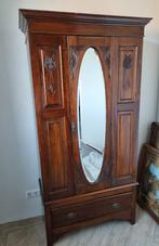 Antieke Art Deco kledingkast met spiegel en lade, Ophalen