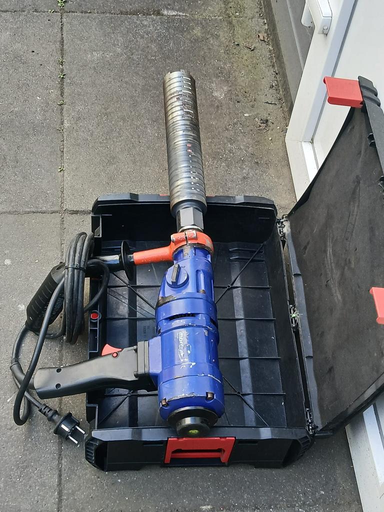 Diamantboor machine droog en water boren, compleet set! 100%, Ophalen of Verzenden, Zo goed als nieuw