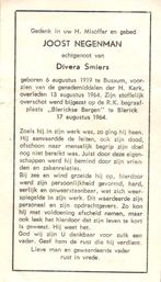 Negenman Joost Bussum 1919-1964 Blerick, Ophalen of Verzenden