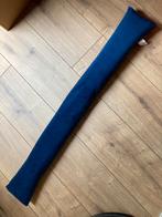 Tochtrol windstopper d.blauwe fluweelstof lengte 92cm. z.g.a, Ophalen of Verzenden, Zo goed als nieuw, Binnen