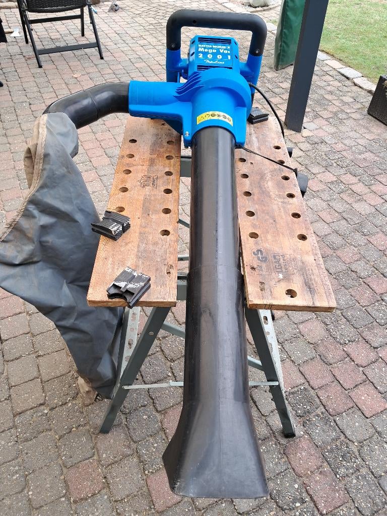 Elektra Beckum Mega Vac 2001 TopLine bladblazer / bladzuiger, Tuin en Terras, Ophalen, Gebruikt, Met opvangzak, Handgedragen