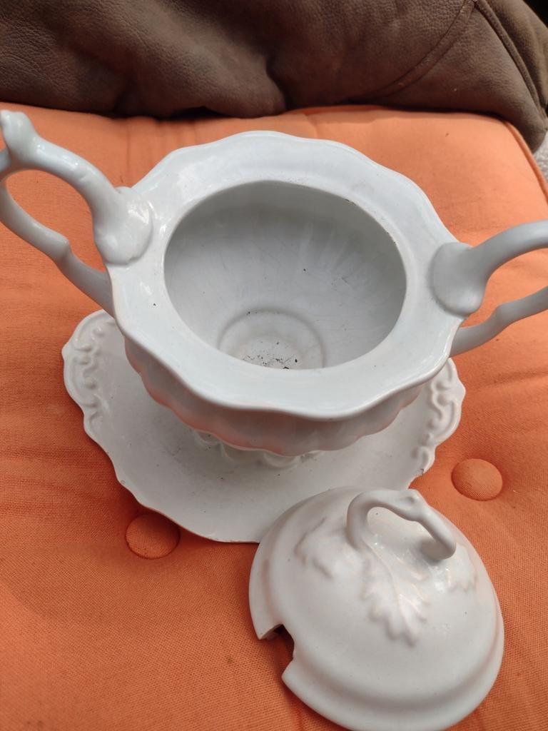 Schaal wit vintage, Antiek en Kunst, Ophalen of Verzenden