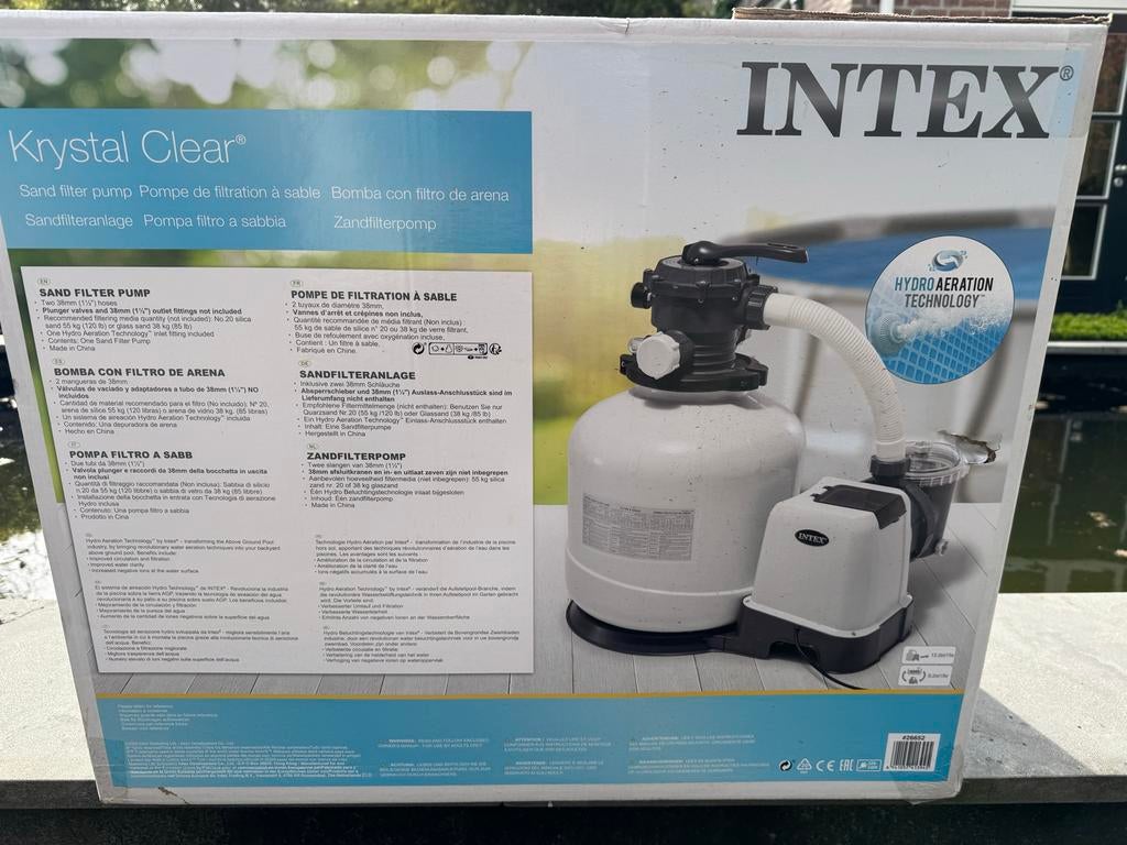 Intex zandfilterpomp SF60220RC-2 z.g.a.n. met toebehoren, Ophalen, Zo goed als nieuw, Elektrisch, Overige typen
