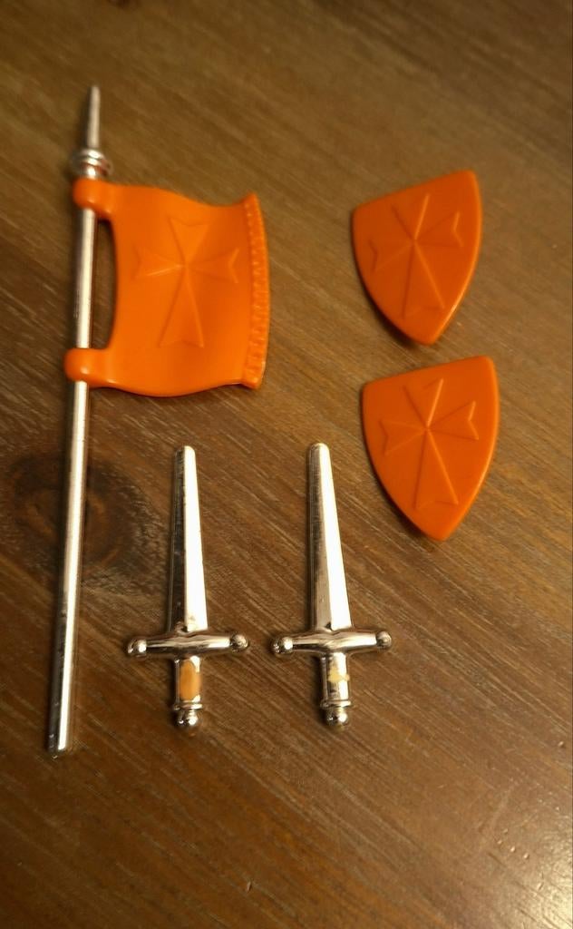 Playmobil Vintage Ridderset: Vlag, Zwaarden & Schildjes, Ophalen of Verzenden, Gebruikt, Los playmobil