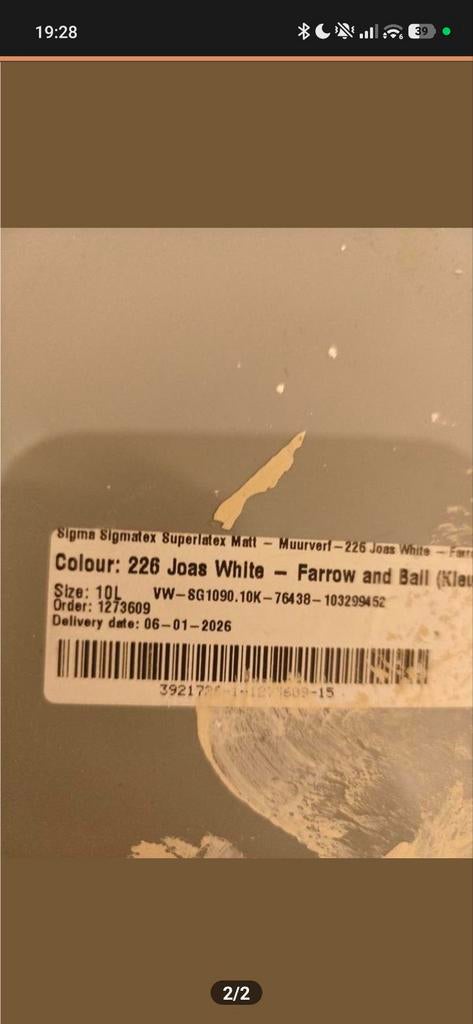 Sigmatex Superlatex Joas white verf, Ophalen, Nieuw, Wit