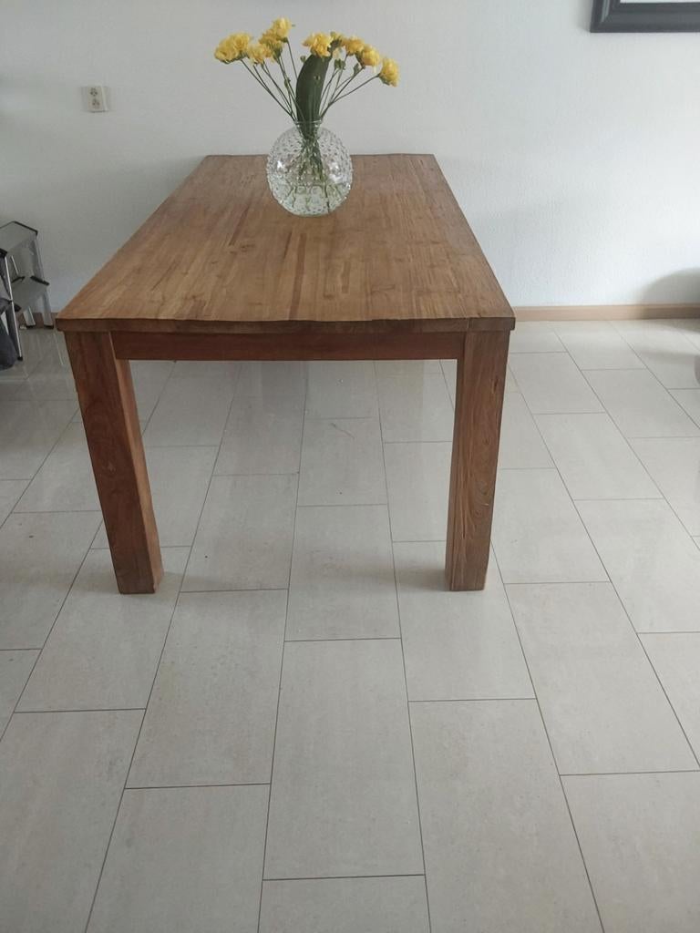 Eettafel en salontafel, zware kwaliteit, Ophalen of Verzenden