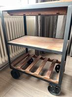 Drank trolley met flessen- en glazenhouder, Ophalen, Gebruikt