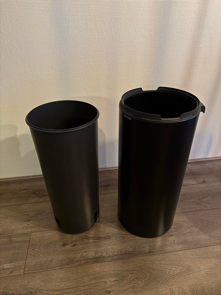 Brabantia Touch Bin Prullenbak - Zwart, Ophalen, Gebruikt, 50 tot 75 cm, 20 tot 30 liter