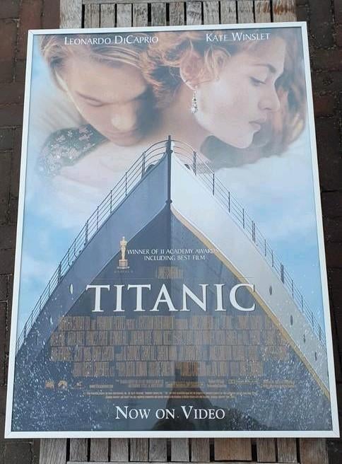 Titanic poster in lijst - vintage, Verzamelen, Ophalen of Verzenden, Poster