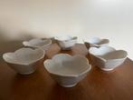 6 witte porseleinen schaaltjes – bloemvorm – dessert / tapas, Ophalen of Verzenden
