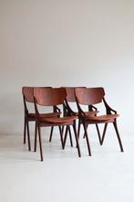 Set van 4 Arne Hovmand-Olsen eetkamerstoelen, jaren 50/60, Ophalen, Bruin, Tijdperk, Zo goed als nieuw