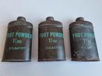 3 Originele WO2 Britse voetpoederblikjes voor soldaten, Ophalen of Verzenden, Landmacht, Engeland