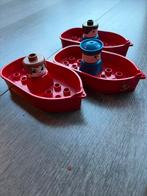 3 duplo rode Roeibootjes met poppetjes, Ophalen of Verzenden, Gebruikt, Jongen of Meisje