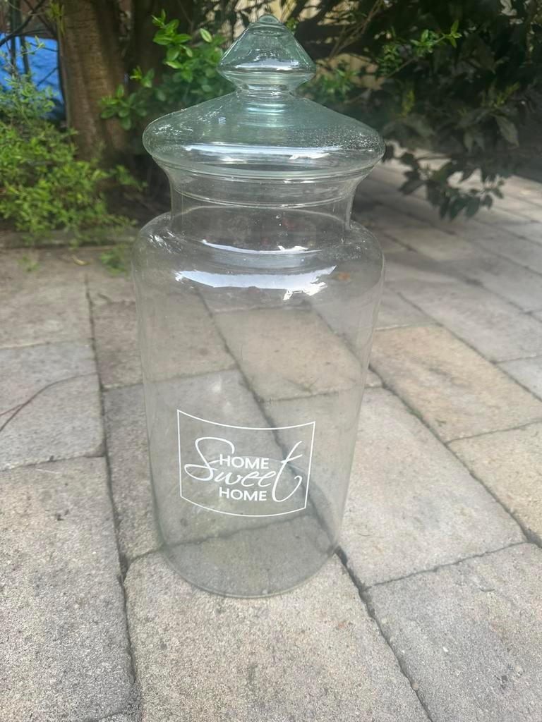 Hoge glazen pot, Ophalen of Verzenden, Zo goed als nieuw