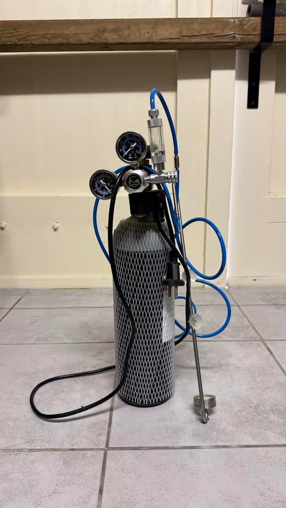CO2 tank voor aquariums incl. difuser, Dieren en Toebehoren, Ophalen, Gebruikt