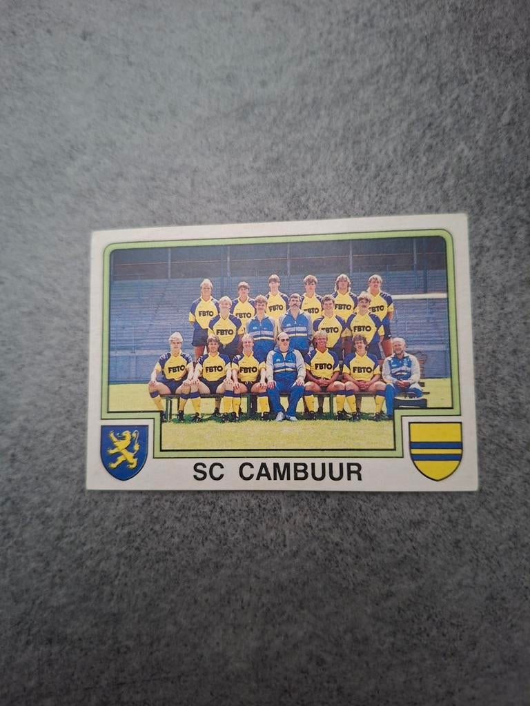 Panini sticker Voetbal 86. Teamfoto SC Cambuur., Verzenden, Zo goed als nieuw, Sticker