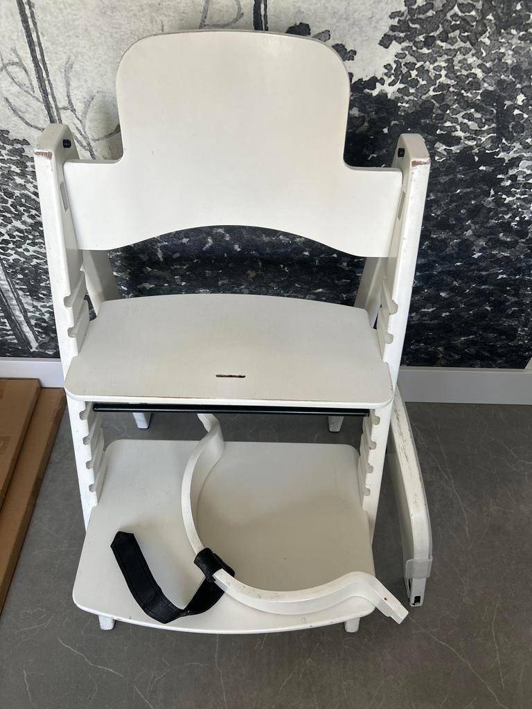 Kidsmill Trip Trap Meegroeistoel - Wit, Kinderen en Baby's, Kinderstoelen, Ophalen, Gebruikt, Meegroeistoel, Gordel(s)