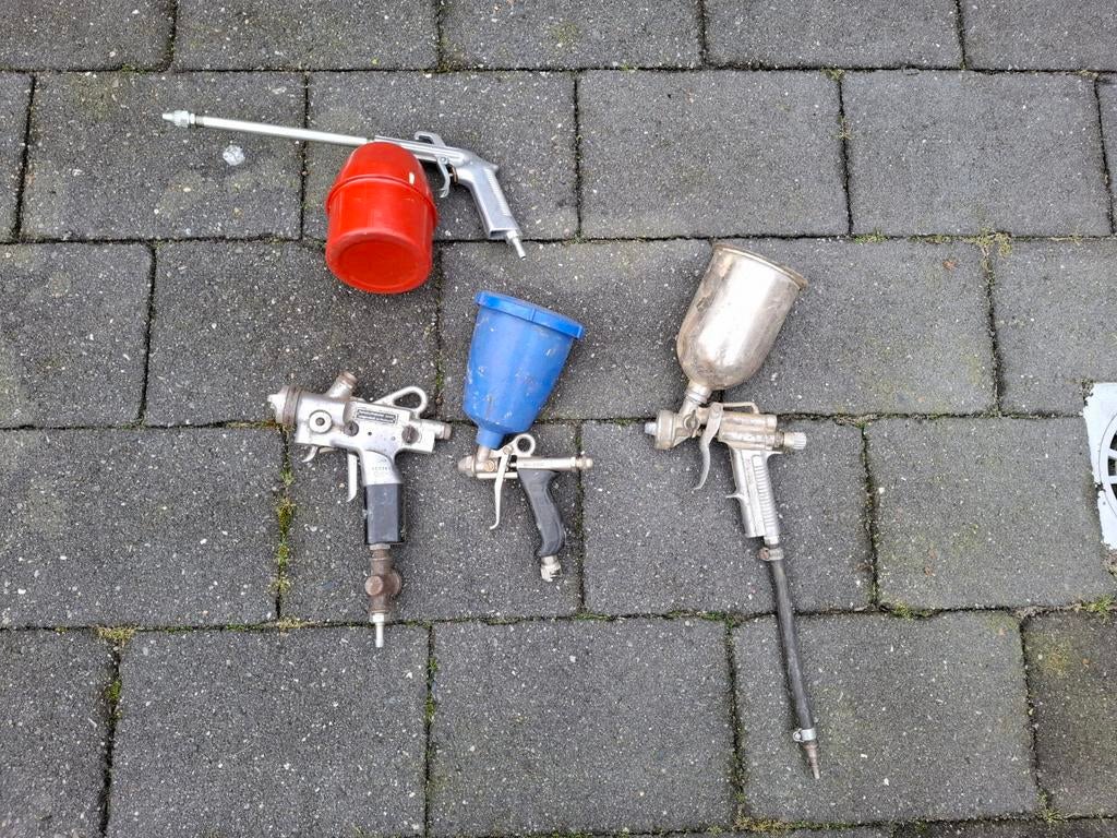 Verfspuitpistool, Ophalen, Gebruikt