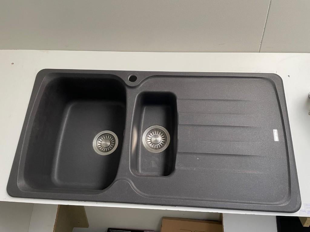 spoelbak, Huis en Inrichting, Keuken | Keukenelementen, Ophalen, Zwart, Nieuw, 50 tot 100 cm