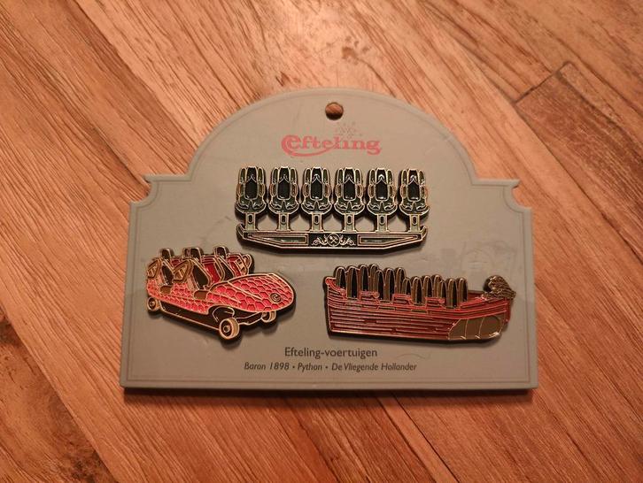 Efteling Pinset Voertuigen Serie 3 - EPP 473 t/m 475, Verzamelen, Efteling, Nieuw, Button of Speldje, Ophalen of Verzenden