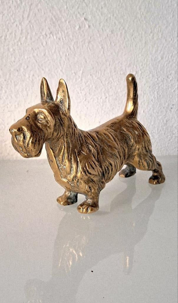 Bronzen honden beeldje Schotse Terriër, Ophalen of Verzenden